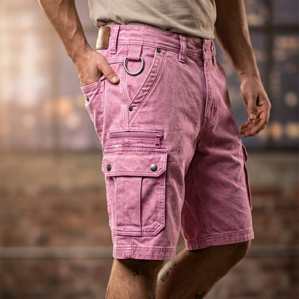 Elias | Comfortabele denim cargoshorts